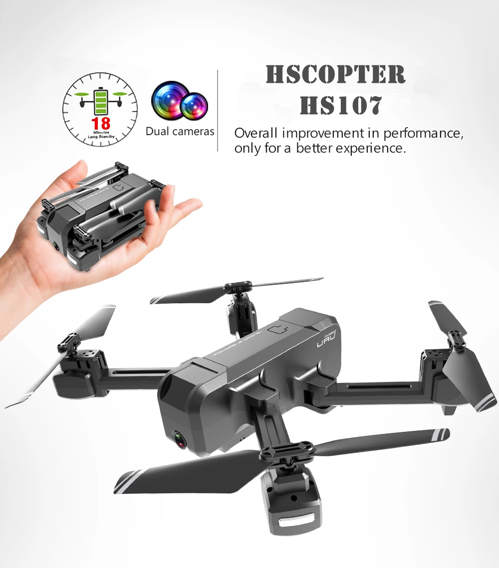 HOSHI HS107 складной Квадрокоптер WiFi fpv 4K камера/720 P оптический поток двойная камера высота-удержание RC Квадрокоптер Рождественский подарок