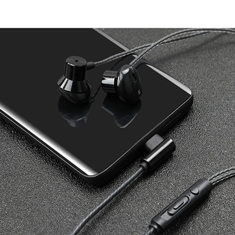 USB-C наушники HiFi 6D стерео наушники-вкладыши для HTC Xiaomi Huawei One plus type C гарнитура проводное управление басы звук наушники