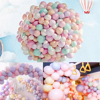 

100pcs/lot Pack of 100 Macaron Candy Colored Party Balloons Set Pastel Latex Balloons Party Wedding Accessories 10 Inch