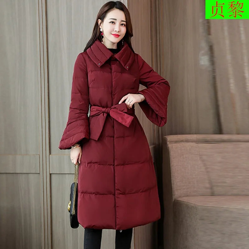 

Winter down Jacket Cotton-padded Clothes 2018 New Style nv zhuang fang Korean-style Mid-length Cotton-padded Clothes Elegant Lad