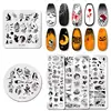PICT YOU Halloween Nail Stamping Plates Snowflake Festival Pattern Nail Art Image Plates Stainless Steel Nail Art Plate Stencil 1