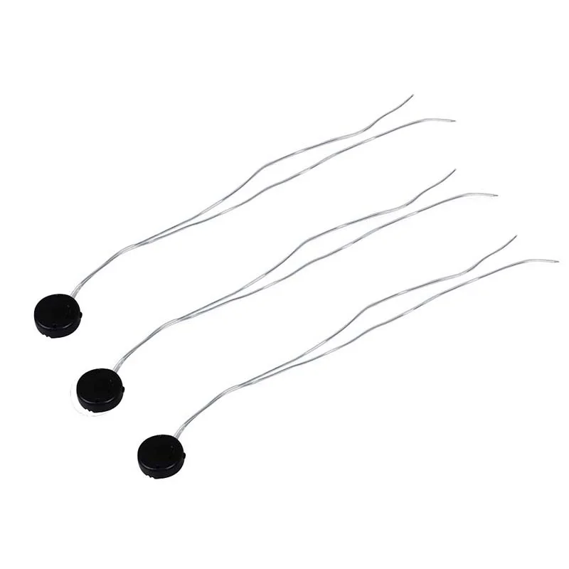 

3 x Black Wire Lead CR 2032 Button Battery Button Battery Holder Case