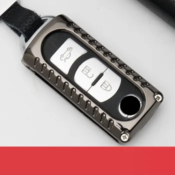 

Galvanized Alloy Car Key Case Cover key holder For Mazda 2 3 6 Axela Atenza CX-5 CX5 CX-7 CX-9 2015 2016 2017 Smart 2/3 Buttons