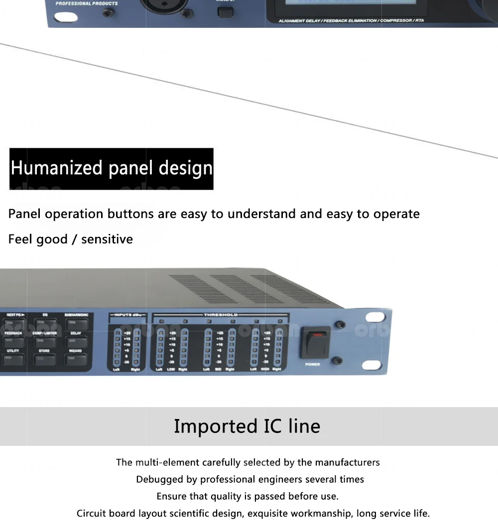 Excellent PA 2 in 6 out of professional processor stage performance professional digital audio processor 1