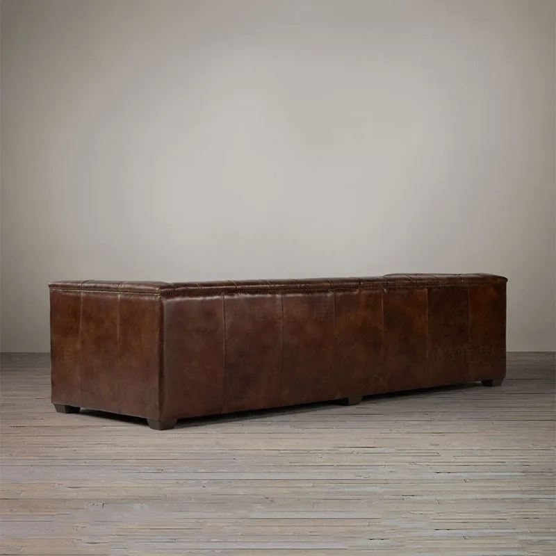 living room Sofa set диван мебель кровать muebles de sala chesterfield oil wax real genuine leather sofa cama puff asiento sala