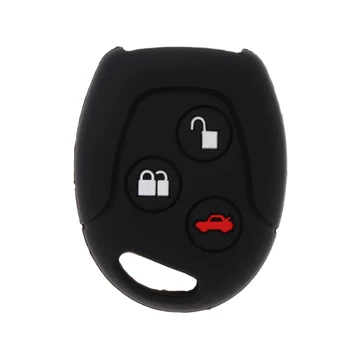 

Silicone Car Remote Key Fob Case Shell 3 Buttons For Ford Mondeo Fiesta Focus