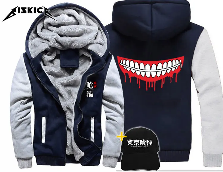 Аниме, утепленная, морозостойкая, Токийский Гуль, Кен, Kaneki, одежда для косплея, для мужчин, wo, Мужское пальто, куртка, зимняя, теплая, бархатная, толстовка, топ, худи - Цвет: Style 13 Asian size