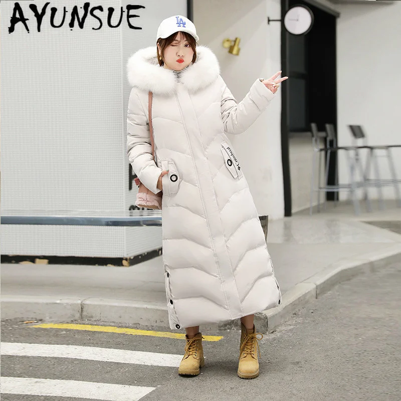 Size Plus Puffer Jacket Women Korean White Duck Down Coat Winter Down Jacket Women Jacket Chaqueta Mujer 822 YY2262 puffer jacket with fur hood