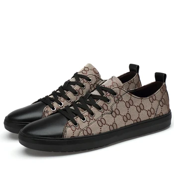 

2019 Genuine Leather 36~45 Sneakers Luxury Fashion Letter Women Shoes Men Platform Flats Tenis Masculino Zapatillas Hombre 0012