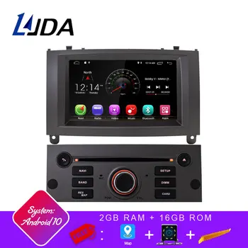LJDA-Radio Multimedia con GPS para coche, Radio con reproductor, Android 10,0, 1 Din, estéreo, navegador, DVD, DSP, para Peugeot 407 2003-2012
