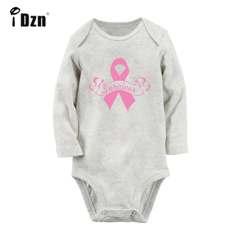 

Survivor Pink Ribbon girl power Red Rose Fight Cancer Design Newborn Baby Bodysuit Toddler Onesies Jumpsuit Cotton Clothes Gift
