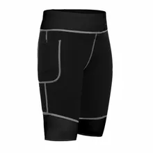 Спортивные брюки для женщин, формирователь неопреновой сауны, корректирующий корсет для похудения, корректирующий корсет, короткие леггинсы с карманом для телефона