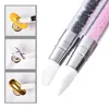 1 Pcs Dual-Ended Silicone Head Carving Dotting Pen Nail Art Brushes Rhinestone Crystal Handle Tool For DIY Gel Manicure Tools 2