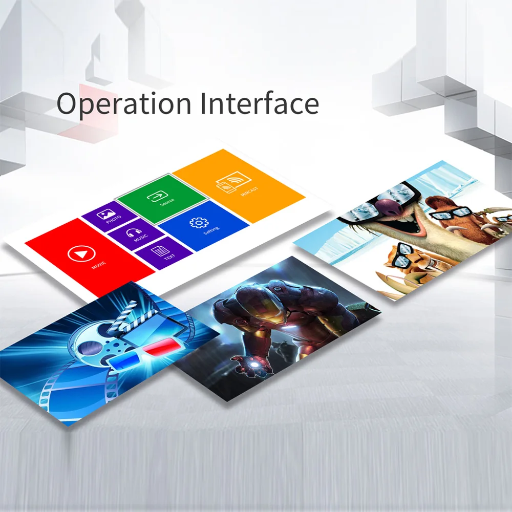 T5 Portable LED Projector 4K 2600 Lumens 1080P HD Video Projector USB HDMI Beamer For Home Cinema Optional Wifi Projector T6