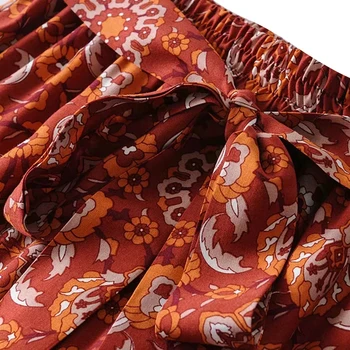

Fashion Women Ladies Casual Flower Wide Leg Loose Pants Summer Clothes