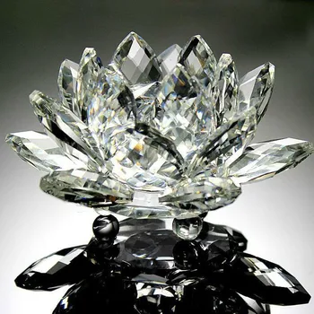 

Crystal Swan Lotus Crystal Glass Character Town Paper Ornament Feng Shui Decorative Collection Ornament Feng Shui Decoration