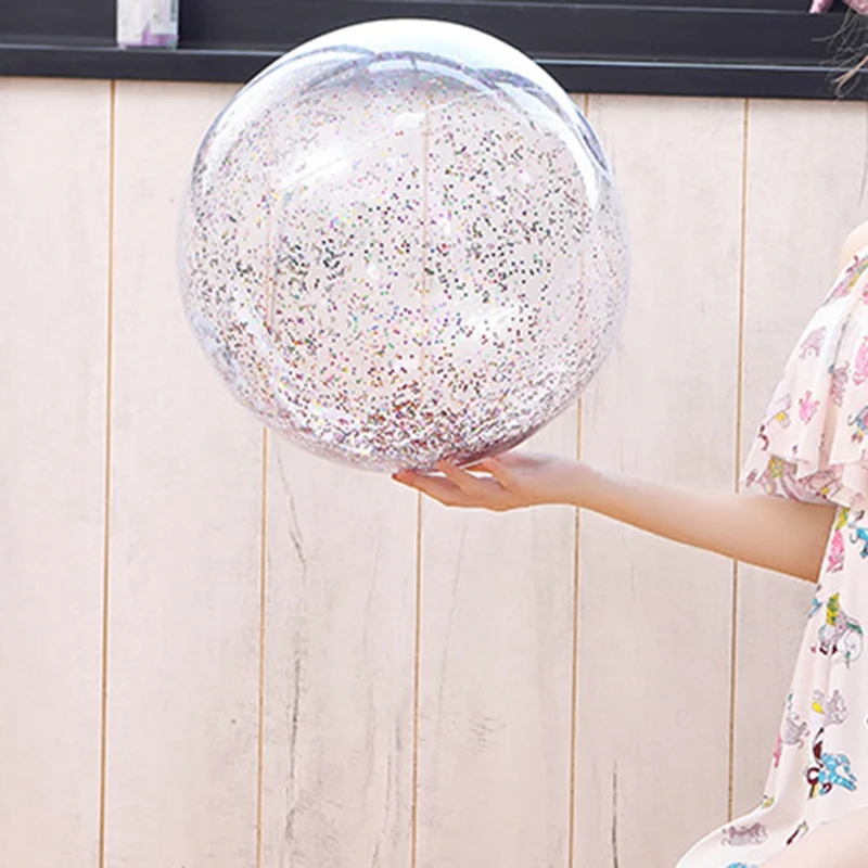 Funny Outdoor Sports Beach Ball Sequins Soft Water Pool Children Funny Toys Summer Party Toys Swimming Party Toys