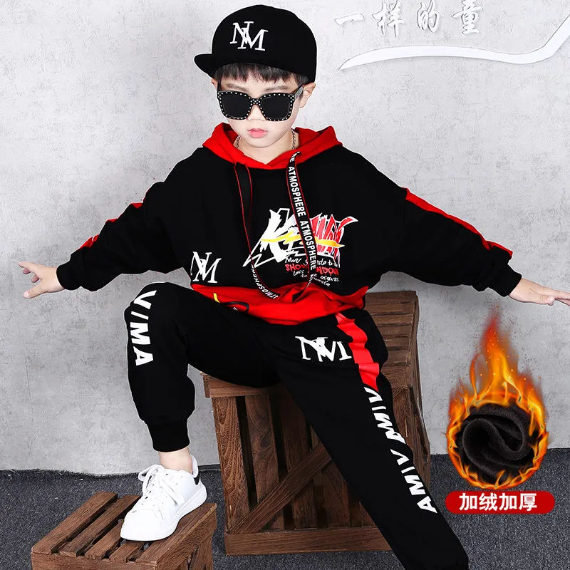 Autumn Spring Kids Clothes Boys 6 7 8 9 10 11 12 13 14 Years Boys Clothing Set Sports Suit Boys Hooded Jacket And Pants Outfits (1)