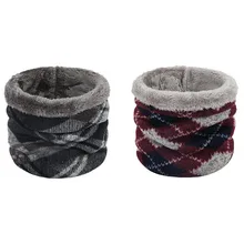 1pc Winter Warm Brushed Knit Neck Warmer Circle Go Out Wrap Cowl Loop Snood Shawl Outdoor Ski Climbing Scarf For Men Women