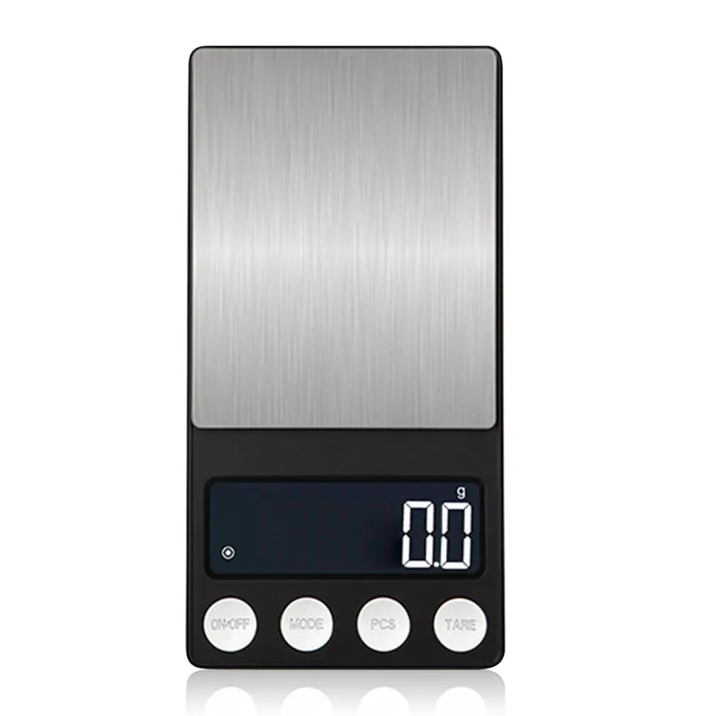 LED Jewelry Digital Scale Portable Electronic Scales With Tray 200/500g 0.01/0.1g Flat Scale Charging Mode