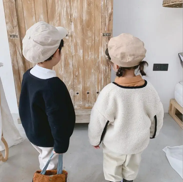 new wholesale boys girls fleece coat thicken winter full sleeve kids jacket 1-6t HH908