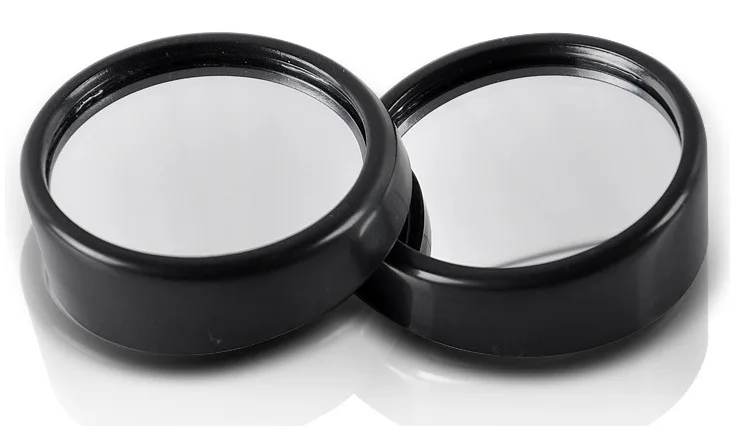 Car Small round Mirror Black And White with Pattern Adjustable 360-Degree Rotating Small round Mirror Rearview Mirror