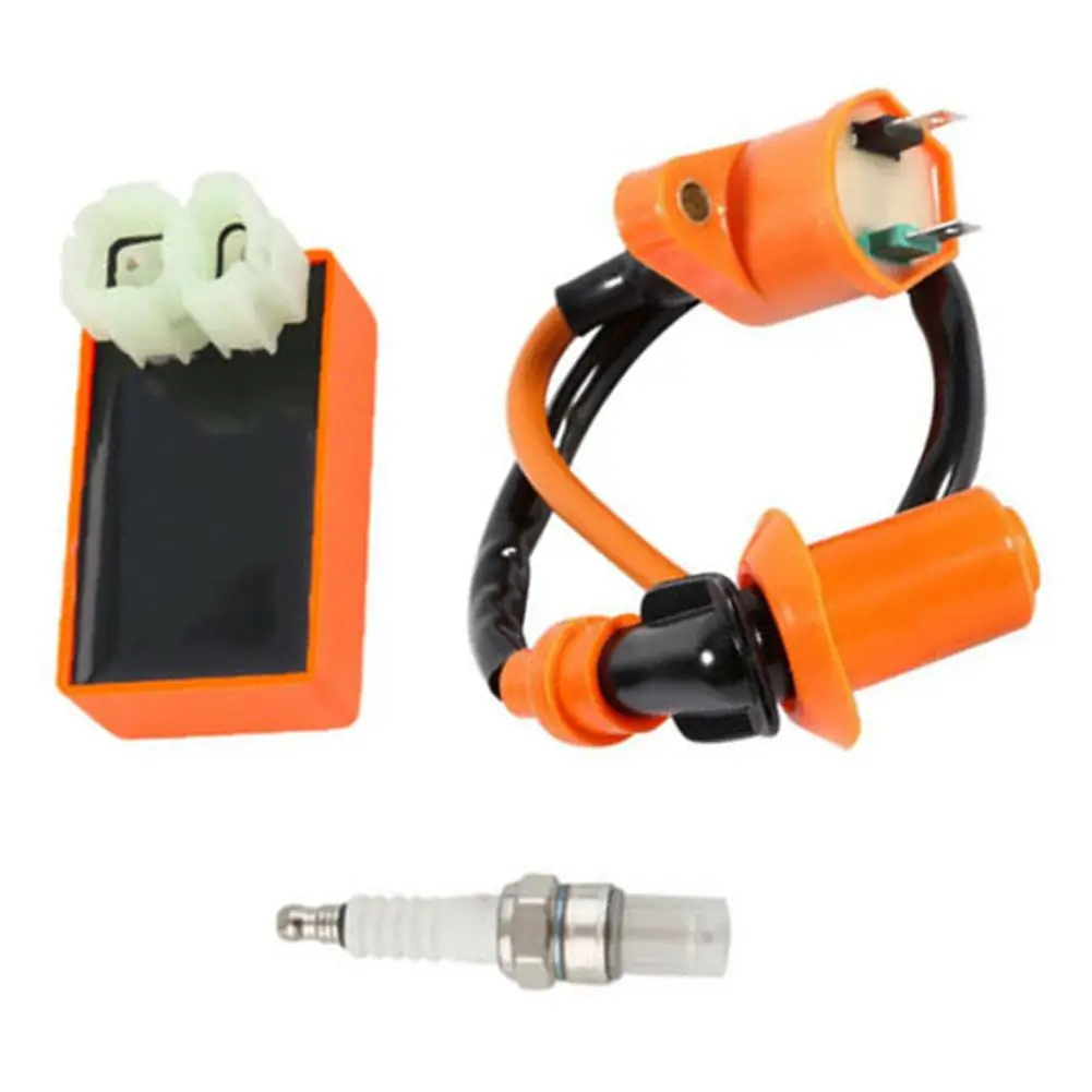 Универсальный мотоцикл старт CDI устройство Оранжевый модифицированный AC 6