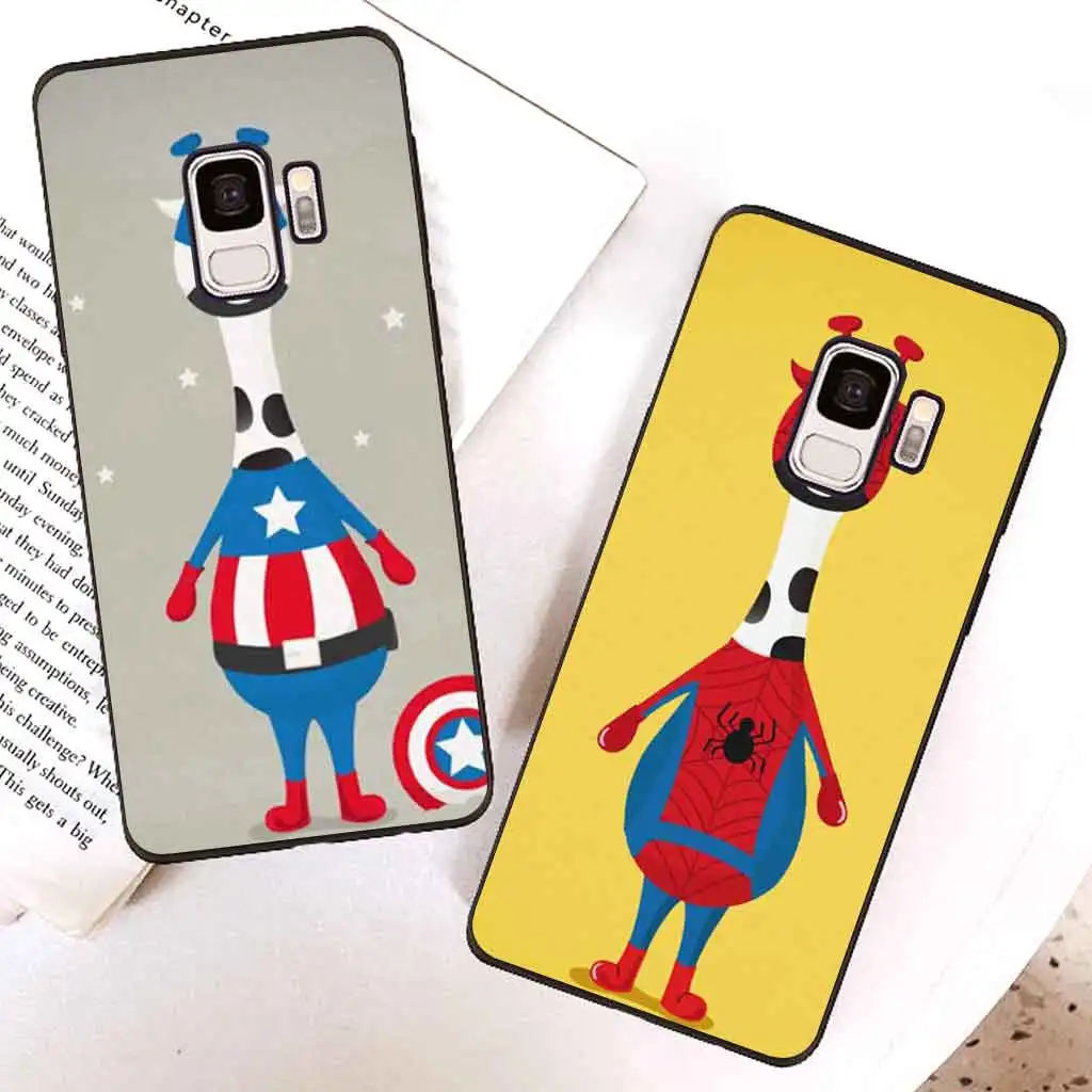Мягкий силиконовый чехол для samsung galaxy s9plus s7 edge s8 s9 plus s10 lite note 8 note9 мультяшный жираф