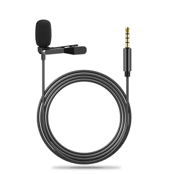 

Omnidirectional Metal Microphone 3.5mm Jack Lavalier Tie Clip Microphone Mini Audio Mic for Computer Laptop Mobile Phone