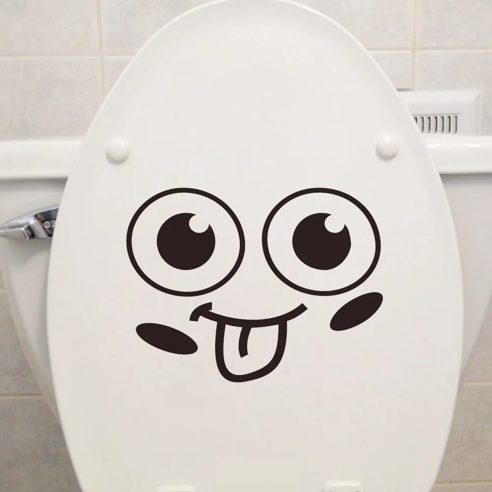 Toilet Stickers Bathroom Home Decoration W.C Vinly wall Sticker Creative Washing Room Decorations