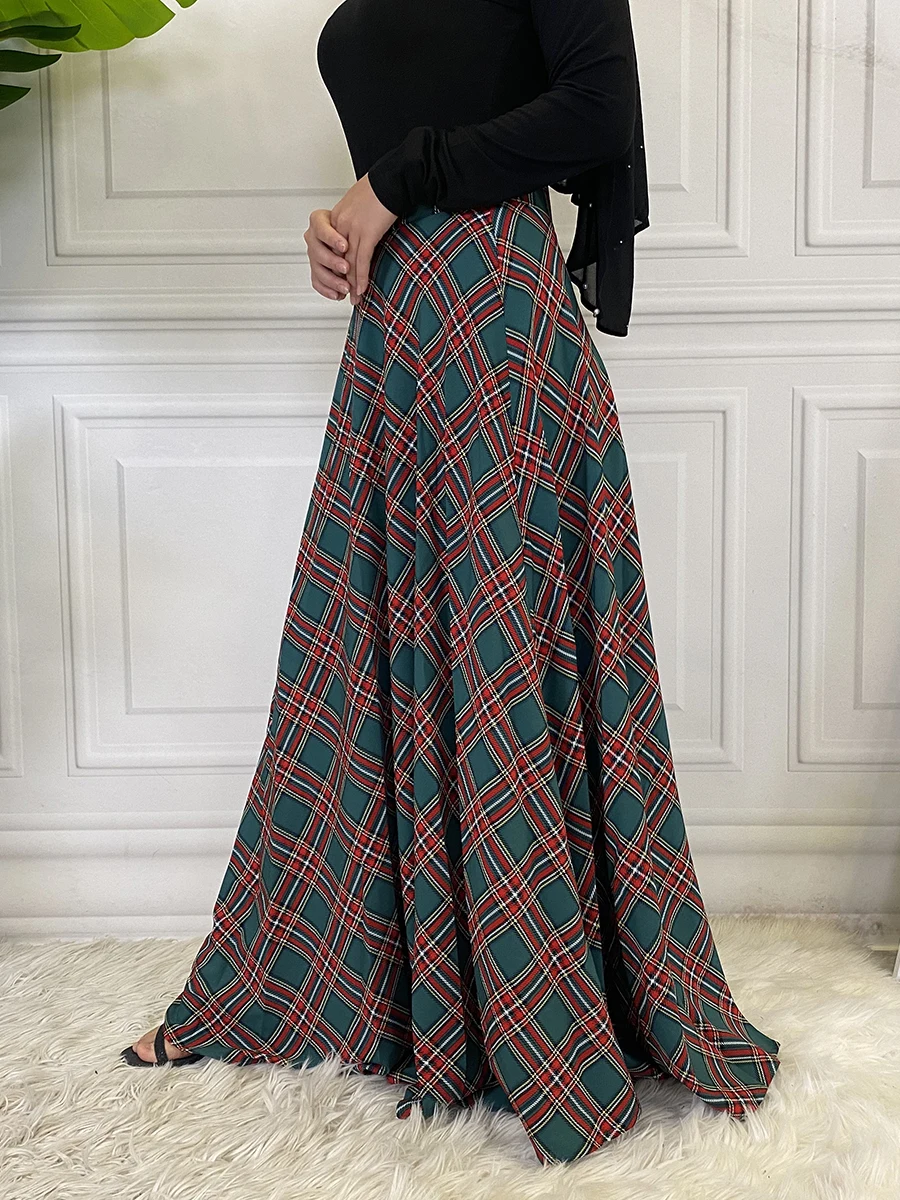 3052#Abaya Long Skirt Jupe Femme Elegant Casual Dress - CHAOMENG MUSLIM SHOP