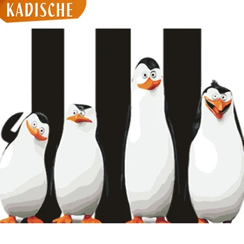 

KADISCHE Painting By Numbers Scenery DIY Oil Coloring By Numbers penguin Canvas Paint Art Pictures Home Decor