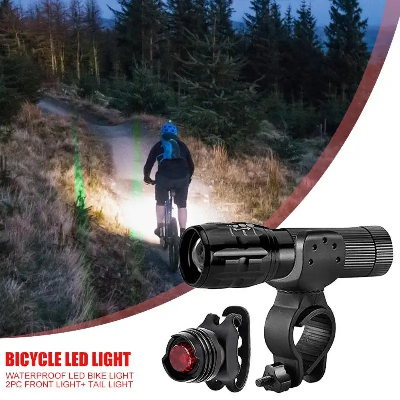 1000lm велосипедная фара+ задний фонарь для велосипеда водонепроницаемый XML-T6 светодиодный задний фонарь