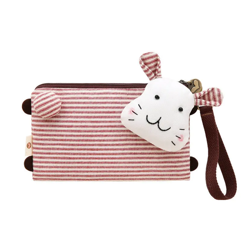 

Small Retro Rabbit shuang la bao Origional Cute Clutch Change Mobile Phone Bag Can Put 6-Inch Big Screen Mobile Phone