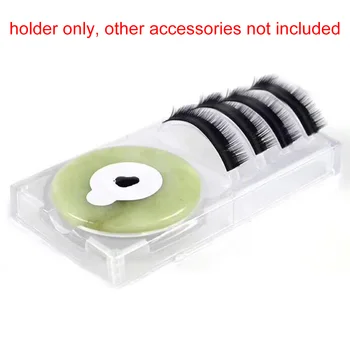 

Small Tray Assistance Pallet Adhesive Stand Space Saving Easy Clean Curved Design Eyelash Grafting Holder Extension Glue Tools