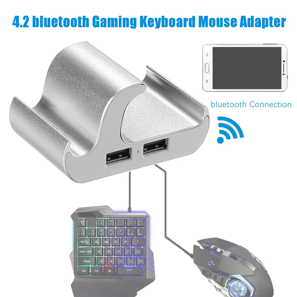 USB клавиатура с возможностью зарядки переходник для мыши bluetooth игровой конвертер для джойстика наборы для IOS/Android алюминиевого сплава игр аксессуары
