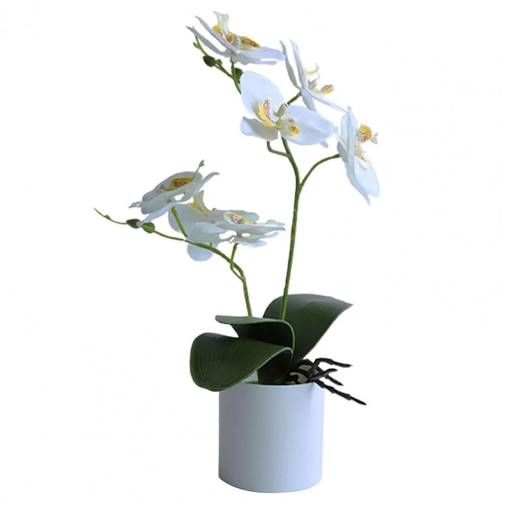 Bonsai Artificial Vivid resistente ao Desgaste Não Murcha Orquídea  Simulação Bonsai Flores Artificiais no Vaso de Bonsai Flor para Jardim| Flores secas artificiais| - AliExpress