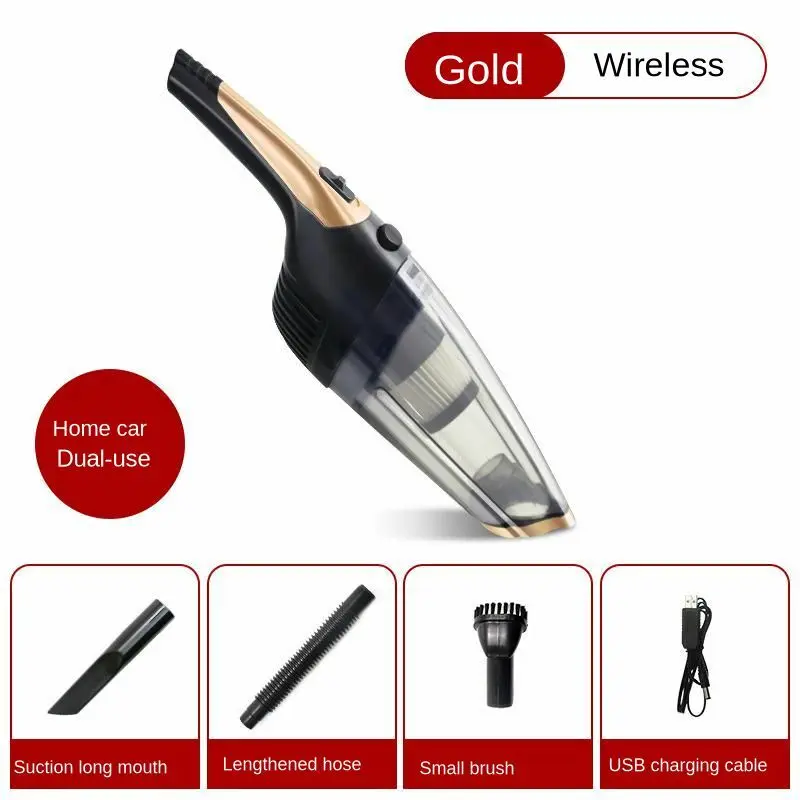 gold wireless Автомобильный пылесос для автомобиля, портативный пылесос, ручной, 12 В, 15 Вт, мини автомобильный пылесос, авто аспиратор, Coche - Цвет: gold wireless