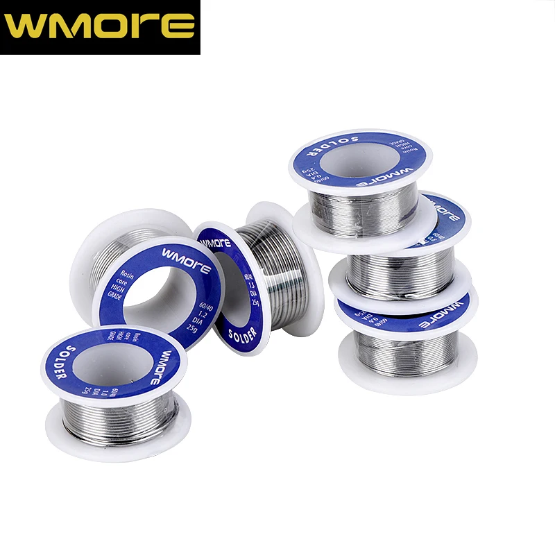 

JCD soldering Tin wire 3pcs/set with rosin 0.4/0.6/0.8/1.0/1.2/1.5MM solder wire 60/40 flux 2.0% lead Tin Wire Melt Rosin Core