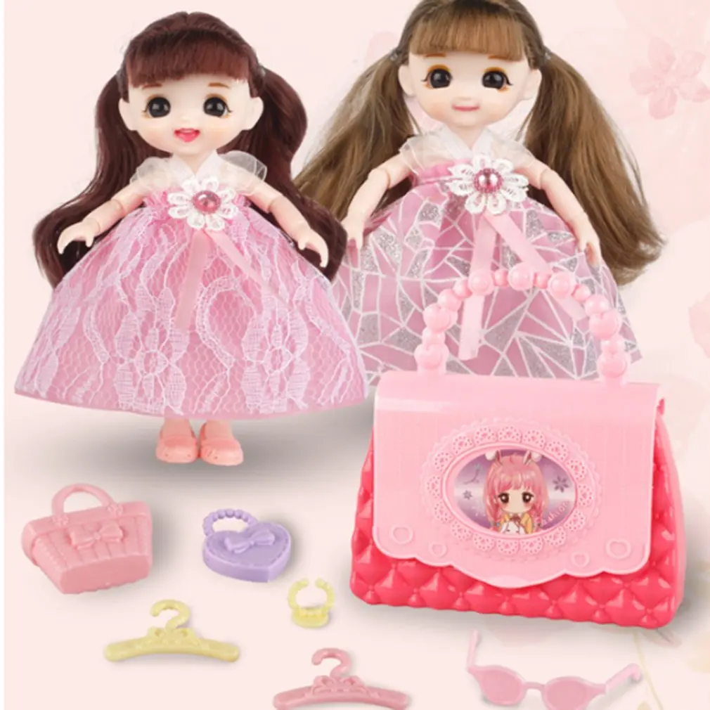 Girls' Movable Joint 3D Eye Hair Dolls Loli Doll Movable Joints Plastic