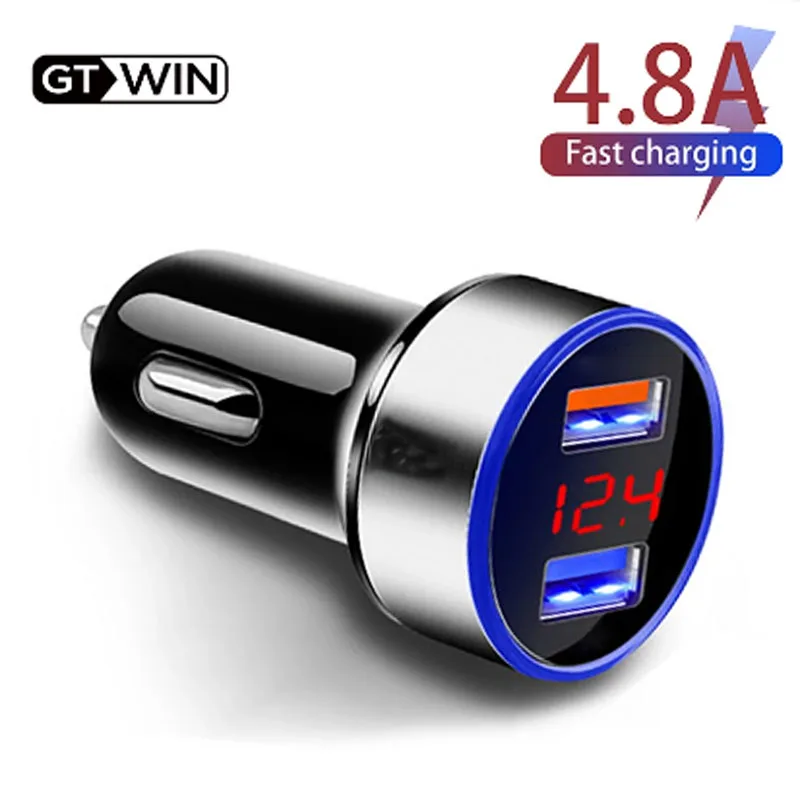 GTWIN 4.8A автомобильное зарядное устройство мобильный телефон Быстрая Зарядка