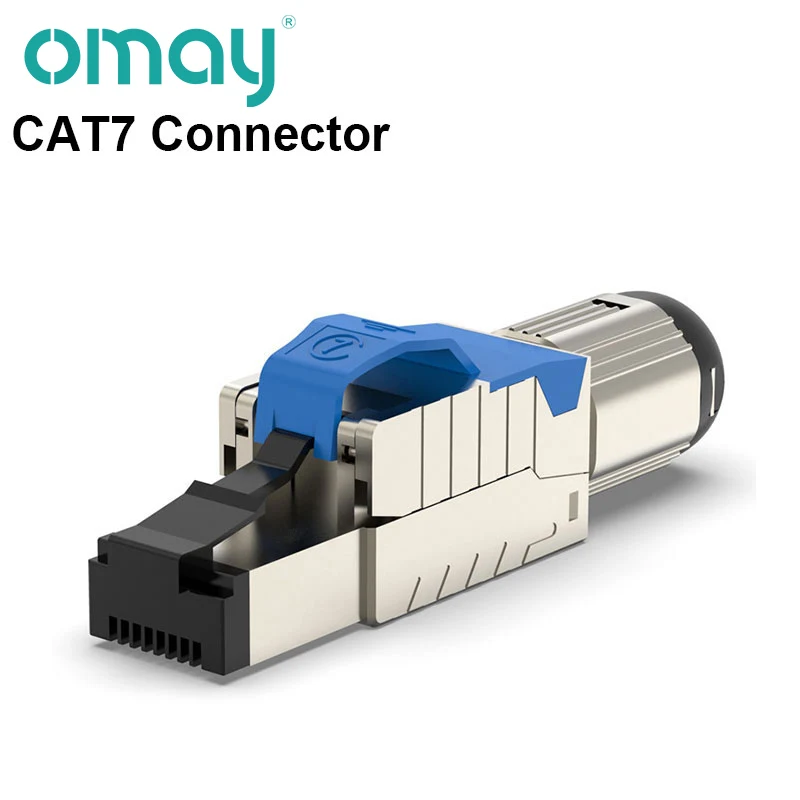 HDMI Cables Cat6A Cat7 Cat8 Modular Ethernet Connector RJ45 Shielded Plug Field Tool Free  Easy Metal Die-Cast Termination Conector OMAY optical sound cable Cables & Adapters