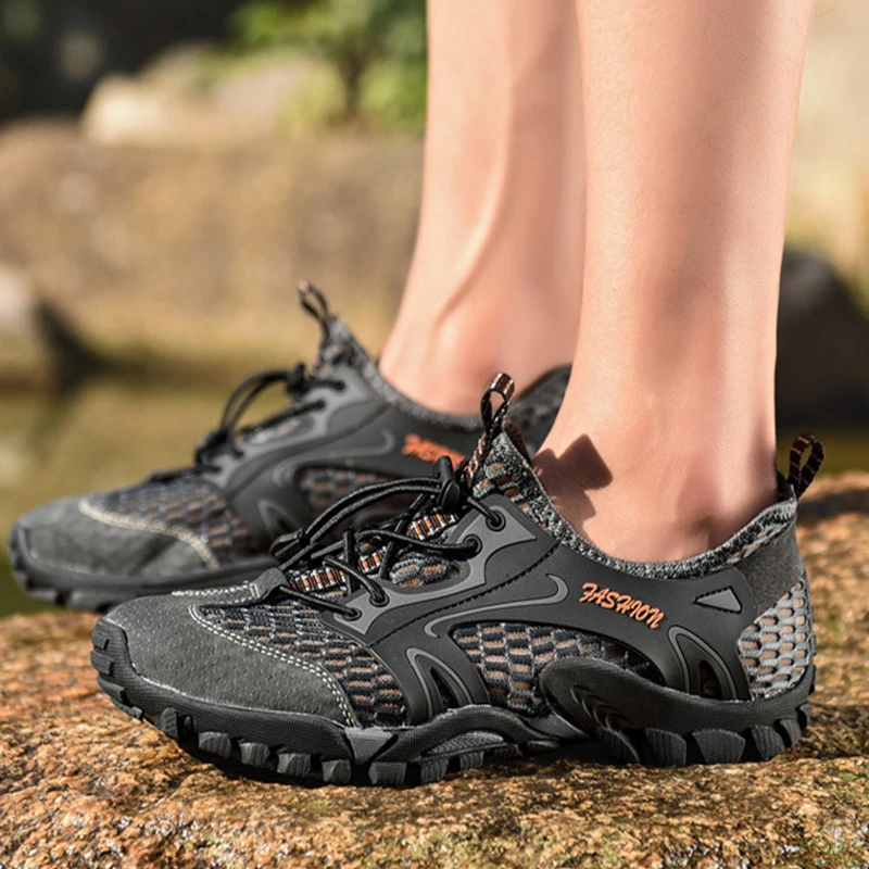 Water Shoes JACKSHIBO Breathable Water Shoes For Men Climbing Hiking Upstream Outdoor Beach Swimming Barefoot Sneakers