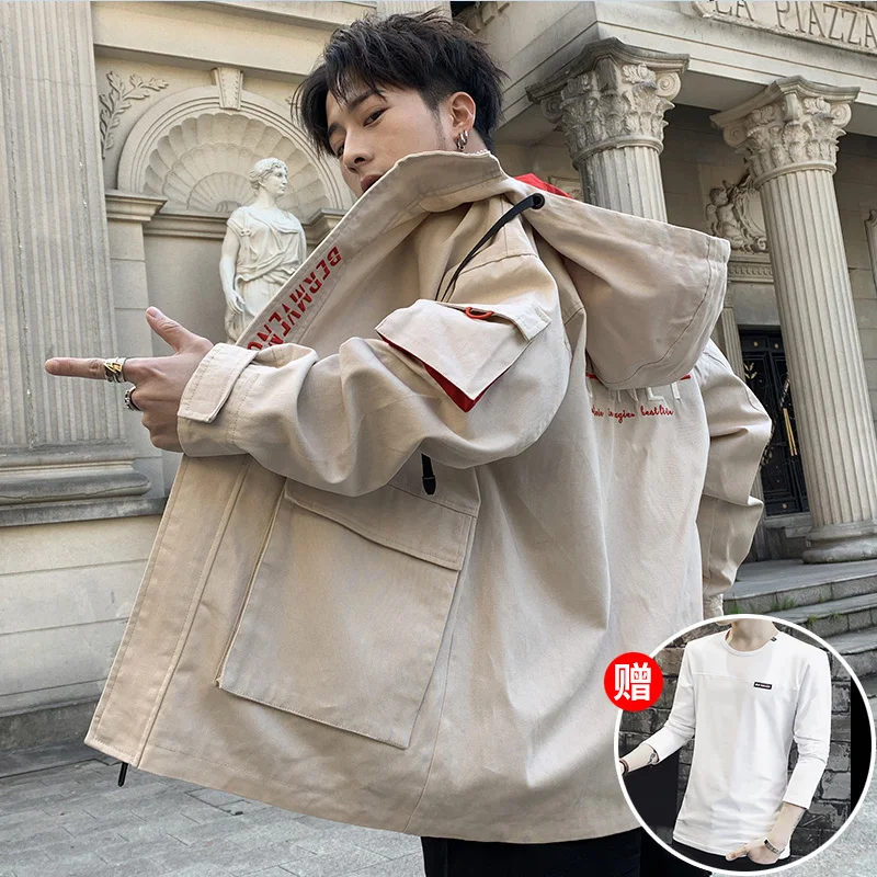 Белая мужская мотоциклетная куртка, осенняя мужская одежда, Campera Hombre Invierno Coupe Vent Homme, уличная одежда, новинка, GG50dy - Цвет: 22