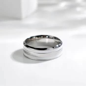 

Hot sale new titanium steel ring men's jewelry food ring trend people turn retro titanium single student ring