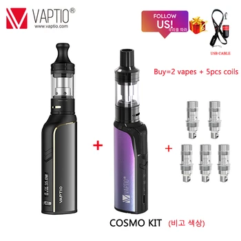 

Original VAPTIO COSMO PLUS Starter KIT with 2ML Tank 1500mAh Dual Evaporators Electronic Cigarette Vape vaporizador
