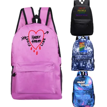 

Mochila Treat People with Kindness School Bags for Teenage Girls Harry Styles Backpack Woman Travel Fine Line Backpack Bookbag