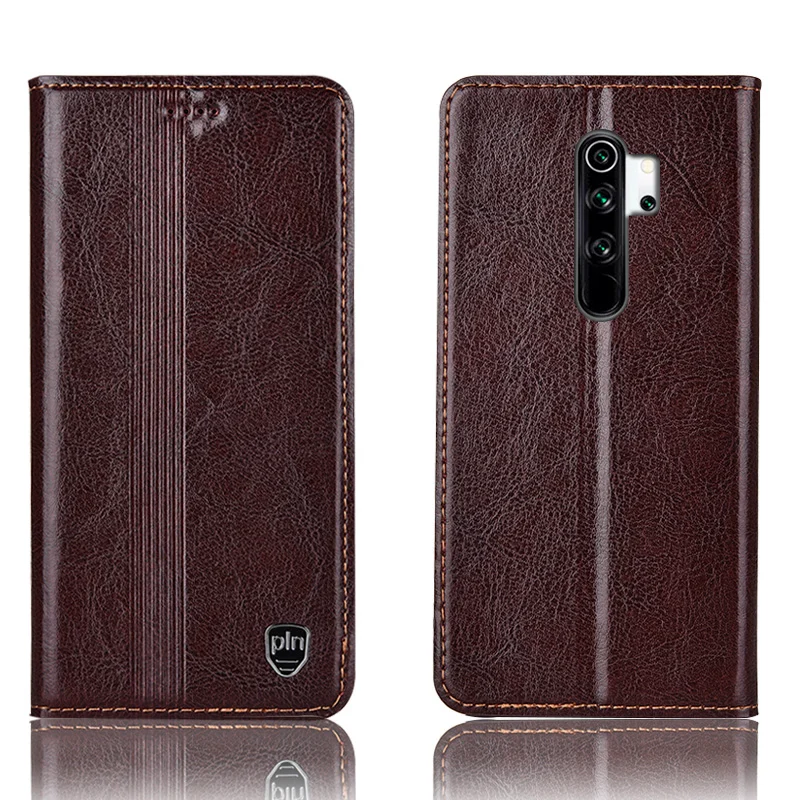 Top Buy X8iR9 Genuine leather magnetic flip case card slot holder cover for Xiaomi Redmi Note 8 Pro phone case for Redmi Note 8 phone bag capa