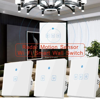 

EWeLink APP Smart WiFi Wall Switch with Motion Sensor Compatible with Alexa