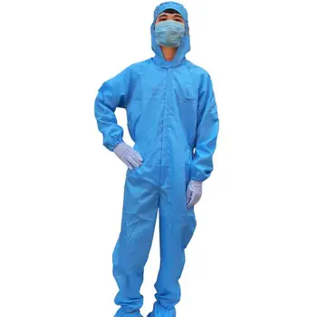 

Anti-static Coverall Dust-free Clean Workshop Hooded Jumpsuit Dust-proof Overalls Protective Clothing One Jumpsuit 2020 New